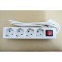 Base Movil C/Cable+Interr. 4 T.1.5 metros 3x1.0 mm