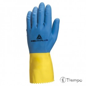 Guante Duocolor Mdl. 330 Latex Azul/Am T/7.5